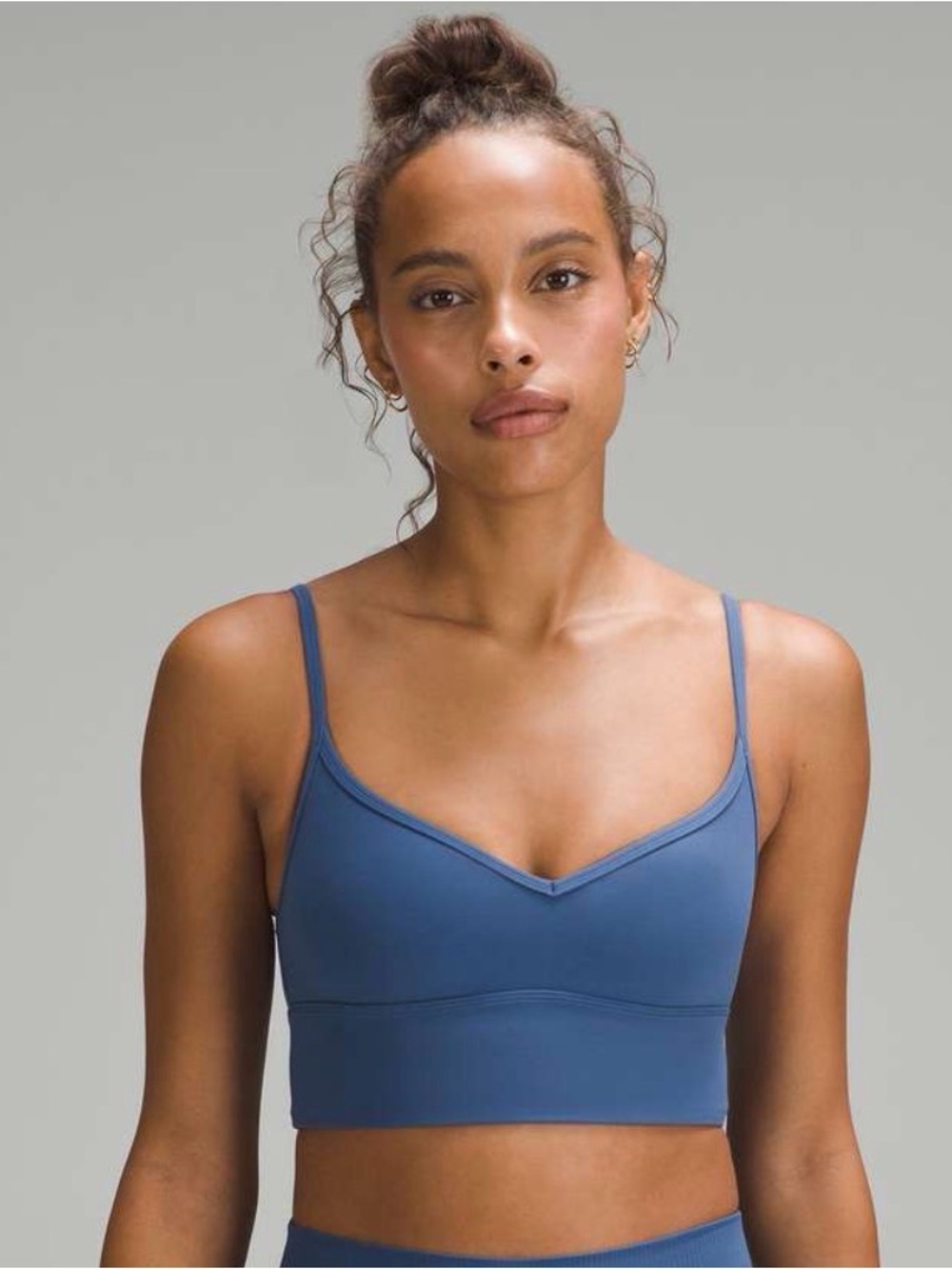 lululemon athletica Longline V-Neck Bralette in Slate Blue